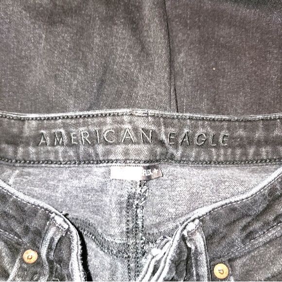 American Eagle Men Black Cozy Airflex+ Athletic Fit Distressed Jeans Size 31X30* - Picture 4 of 8